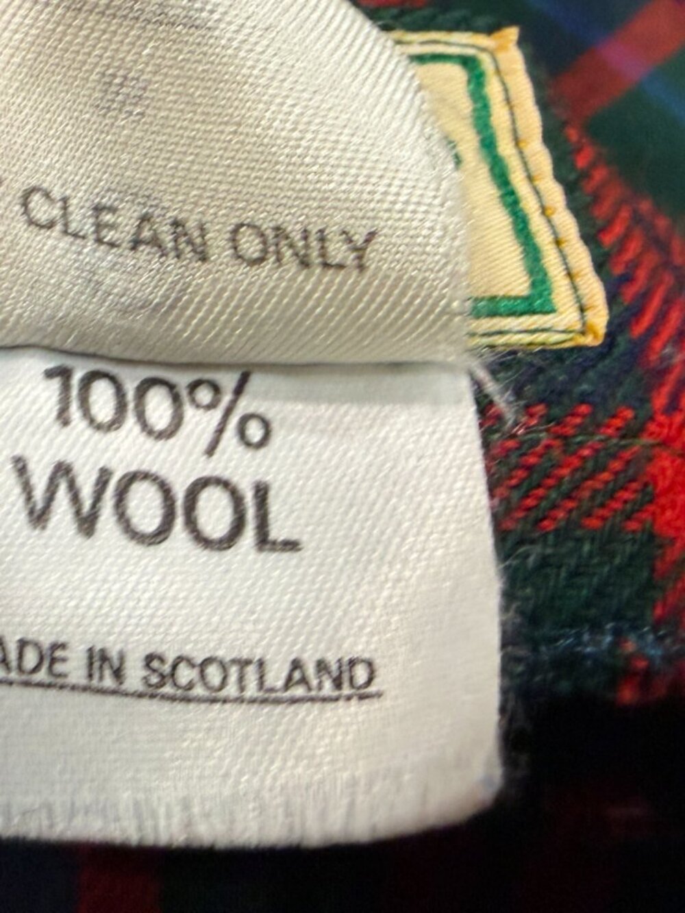 Vintage LL Bean 100% Wool Tartan Kilt Skirt 16P EUC Leather Straps Rare Scotland - Picture 4 of 7